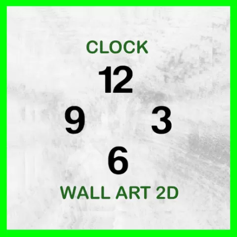 CLOCK WALL ART 2D 01