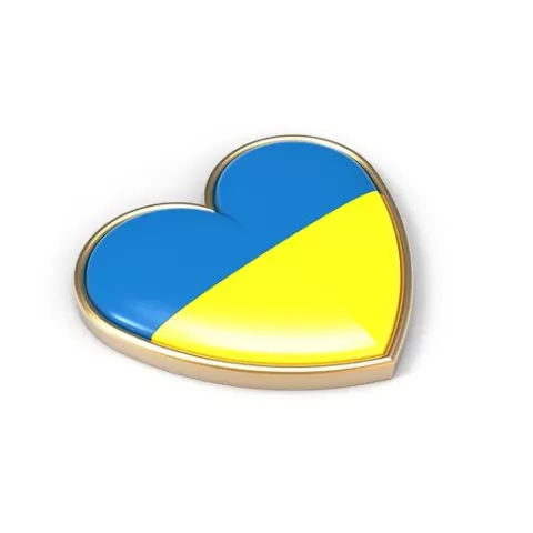 Ukraine heart badge
