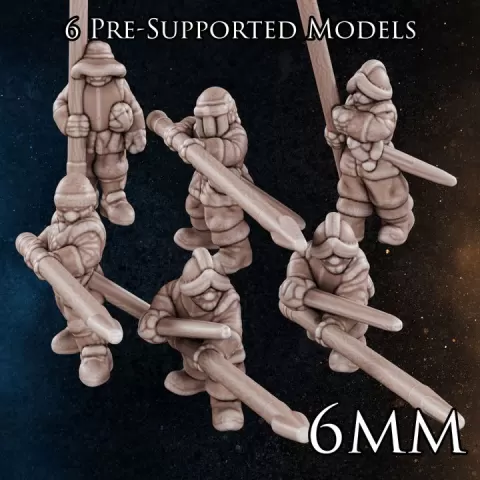 6mm - Pikemen - English Civil War - Pike & Shot by Productions Diratia