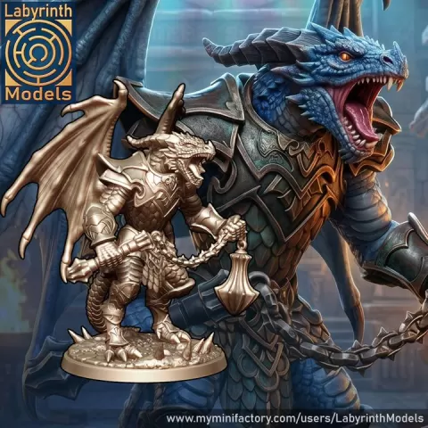 Dragon Champion - 32mm scale by Labyrinth Models