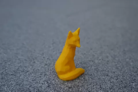 Low Poly Sitting Fox