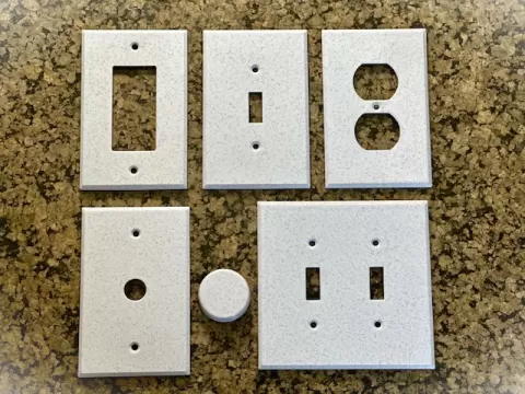Electrical Wall Plates Outlet Covers and Light Dimmer Knob