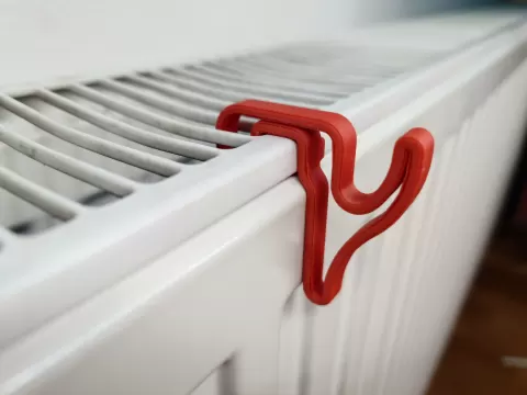 Simplest radiator hook / hanger