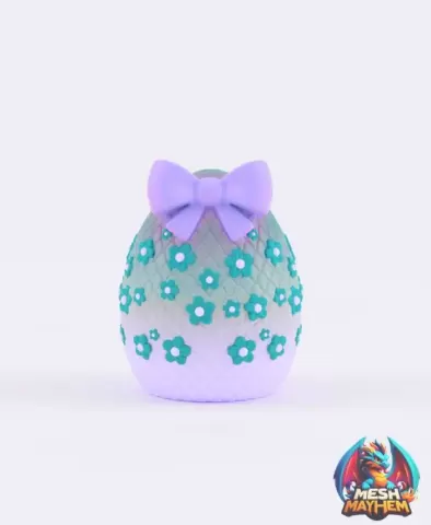 Decorated Easter Egg with Bow