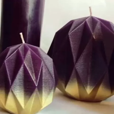 irregular sphere candle