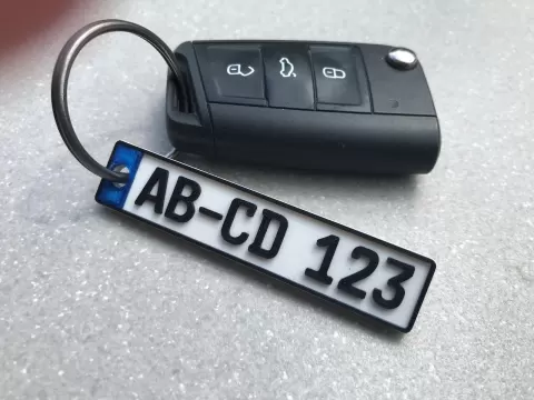 Numberplate Keyring