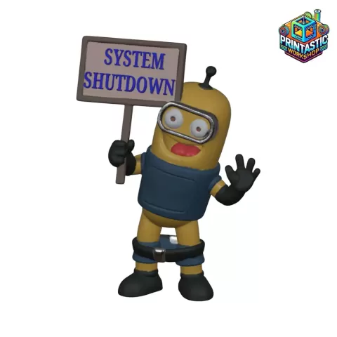 SYSTEM SHUTDOWN BOT – FUNNY ROBOT FIGURE FOR 3D PRINTING - Printastic Workshop