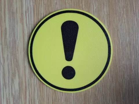 Warning Sign Coaster #06 – Warning