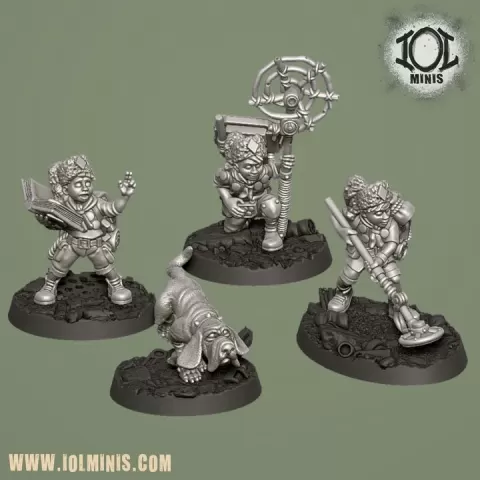 Hughie, Drew and Louis - Post Apocalyptic Cubscouts by Imitation of Life Miniatures