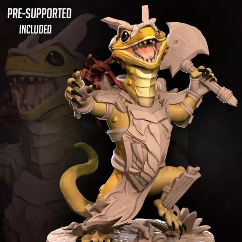 Lizardfolk Barbarian by Bite the Bullet
