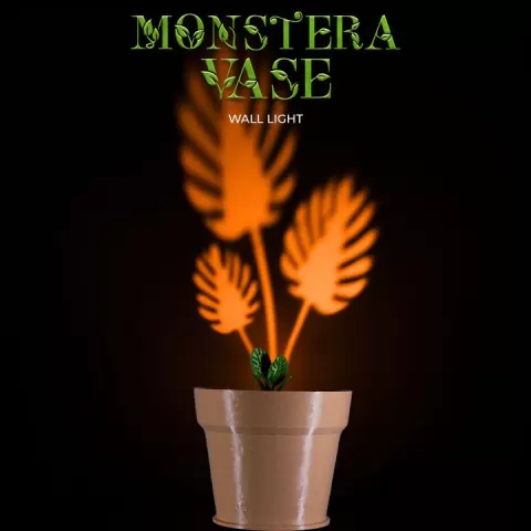 Monstera Vase Wall Light by Stlflix