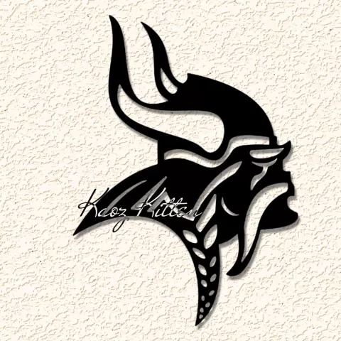 minnestota vikings logo football wall art home decor - Kaoz Kitten