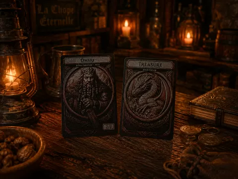 Token MTG Dwarf and Treasure - LOTR / The hobbit