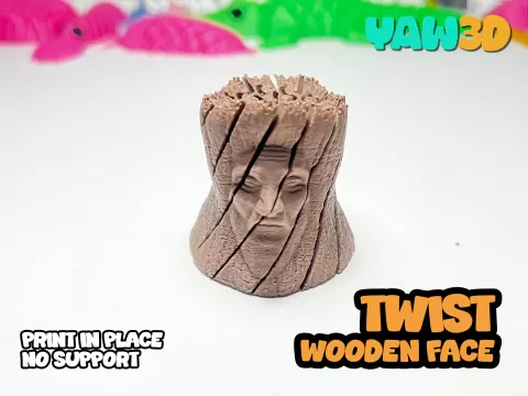 Wooden Face Twist Fidget