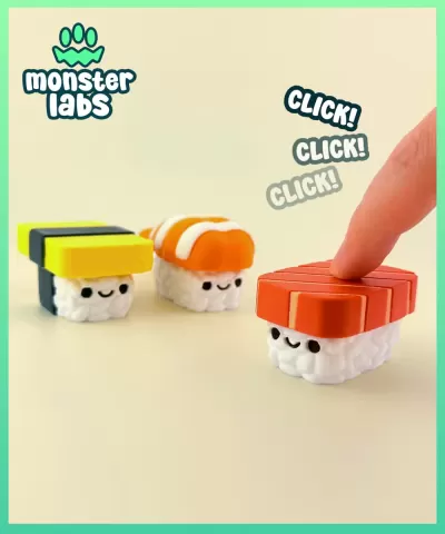 Nigiri Sushi Fidget Clicker Keychain Bundle