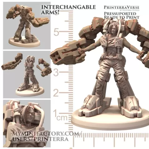 034 OGRESS Power Suit General by Printerra Studios
