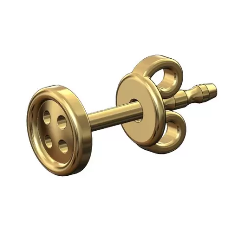 Sewing button stud earring 3D print model