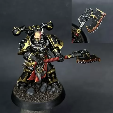 Dark Heavy Saw Axe