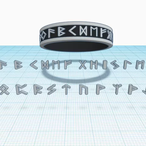 Viking Rune Ring inscribed with the Elder Futhark Runes Norse Ring Scandinavian Jewelry, ring size 6