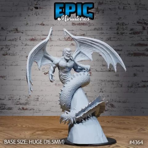 Titan Geryon / Winged Giant / Ancient Greek Beast / Roman Myth Monster / Flying Creature / Island Encounter by Epic-Miniatures