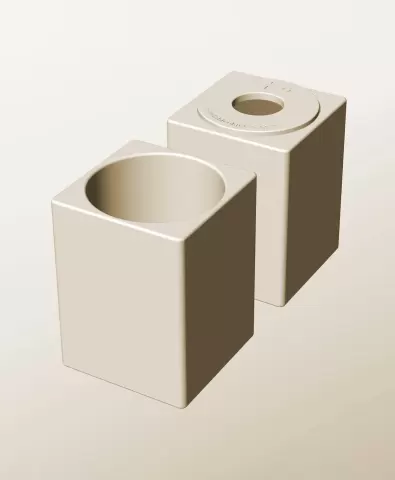 CS96-140-P Stackable pierced bin box module for creative decor
