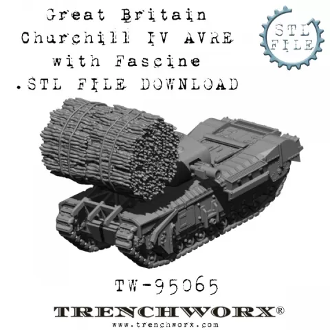 Churchill IV AVRE with Fascine by Trenchworx LLC