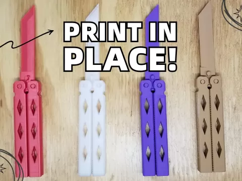 Butterfly Knife - Print in Place - Balisong