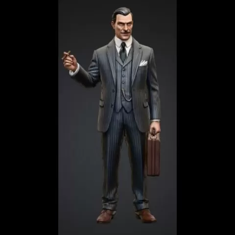 1920s Era Mobster #2 STL DoubleG
