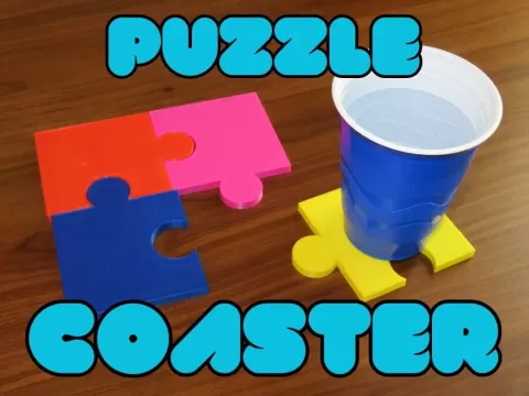 puzzle piece coaster set