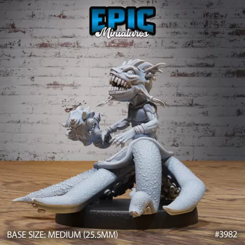 Octoblin Mace / Octopus Goblin Hybrid / Tentacle Goblinoid Beast / Underwater Green Skin Animal / Water Ogre Monster / Sea Creature / Ocean Encounter by Epic-Miniatures