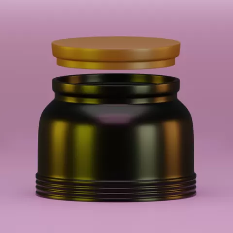 JAR/ CAN/ POT/ FLASK WITH LID