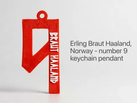 Keychain Erling Braut Haaland - Norway number 9