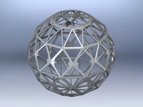 Wireframe Shape Geometric Sphere Cut Diamond - MR AnyCAD
