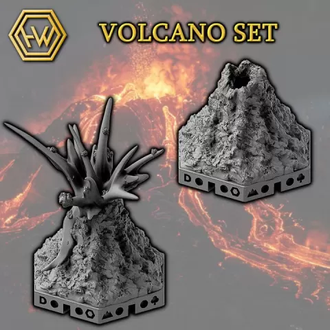Volcano Set by Hexworld