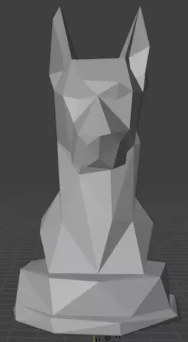 Doberman Bust-Low Poly.stl