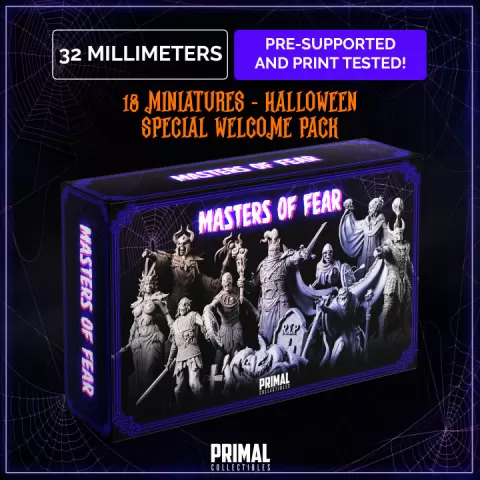 18 miniatures - Halloween welcome pack - MASTERS OF FEAR - Premium Package by PRIMAL Collectibles