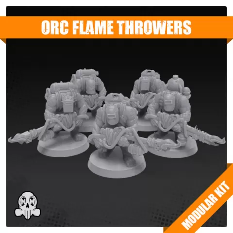Orc Commando Flame Thrower Modular Kit by Malicious Mini's