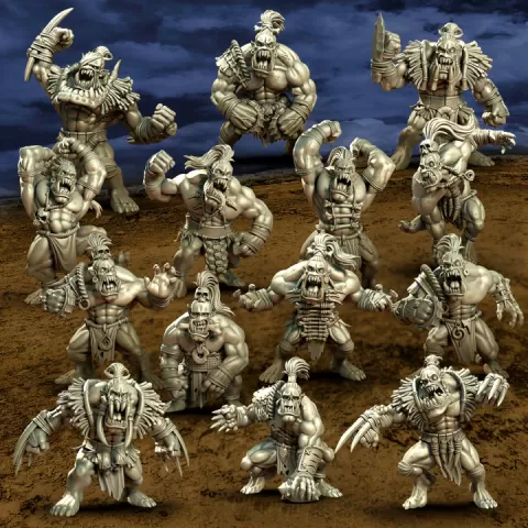 Savage Orcs Basic Team by Punga Miniatures