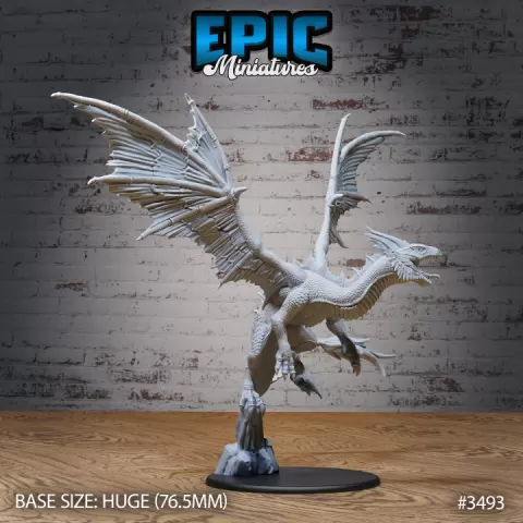 Mirage Dragon Flying / Legendary Drake / Winged Mountain Encounter / Magical Beast / Evil Dragonborn / Draconic Army by Epic-Miniatures