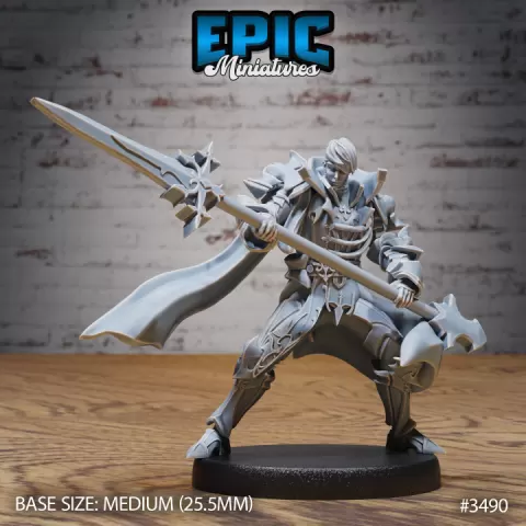 Knight Sir Lancelot Spear / Royal Male Warrior / Human Guard / Armored Fighter / Castle Encounter by Epic-Miniatures