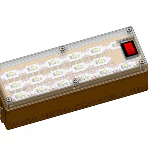 USB rechargeable LED lamp 36mm by NerdCorner