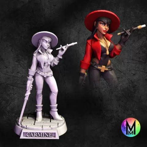 Female Human Swashbuckler - Carmine the Swashbuckler ( female human rogue ) by Moonlight Minis- Christine Van Patten