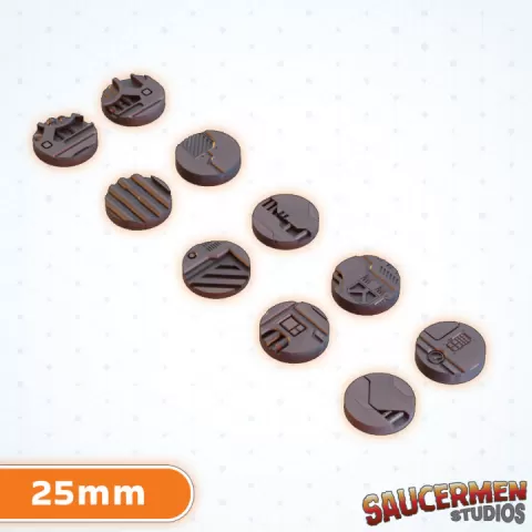 Mining Rig Bases 25mm by Saucermen Studios