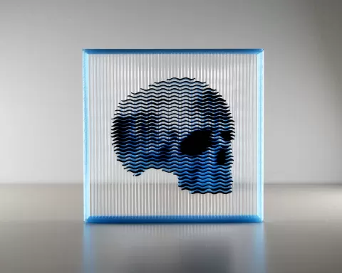 Fragmented Skull String Art