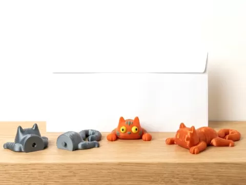 Giftcard/Birthday/Letter Funny Cut the Cat Decor