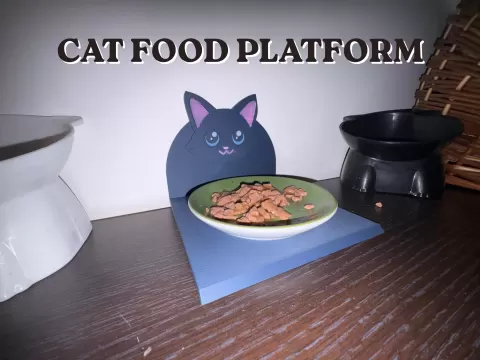 Cat Food Wall Protector & Bowl Platform