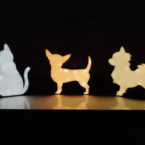 Led Light box Cat
