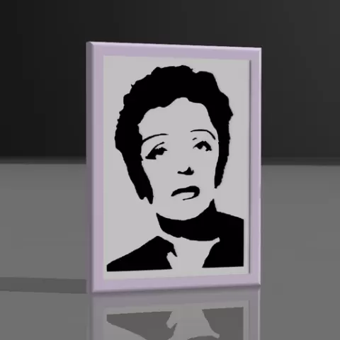Edith Piaf" decorative frame