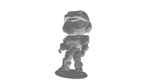 Chibi Master Chief with base plate