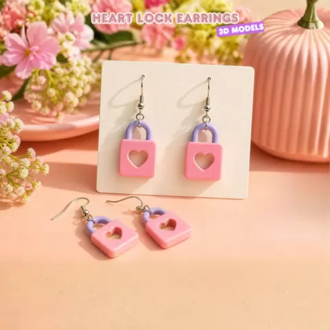 Heart Lock Earring
